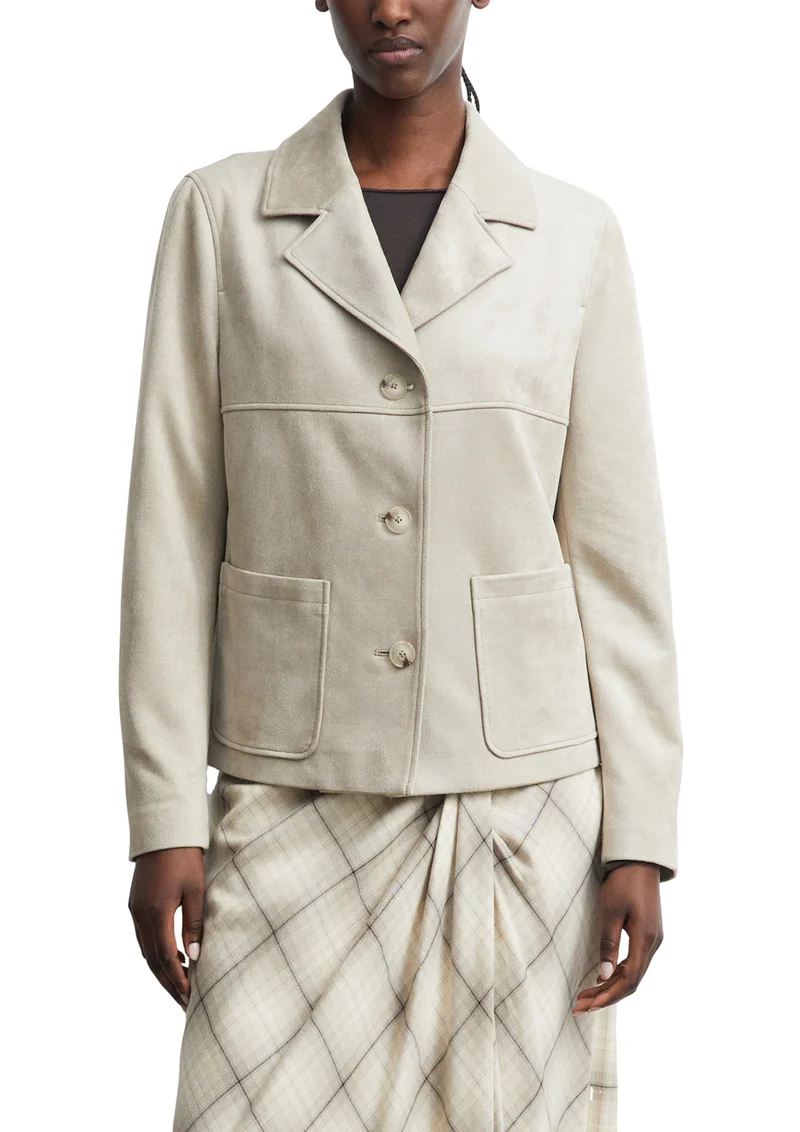 Indoor-Jacke aus Fake-Velours