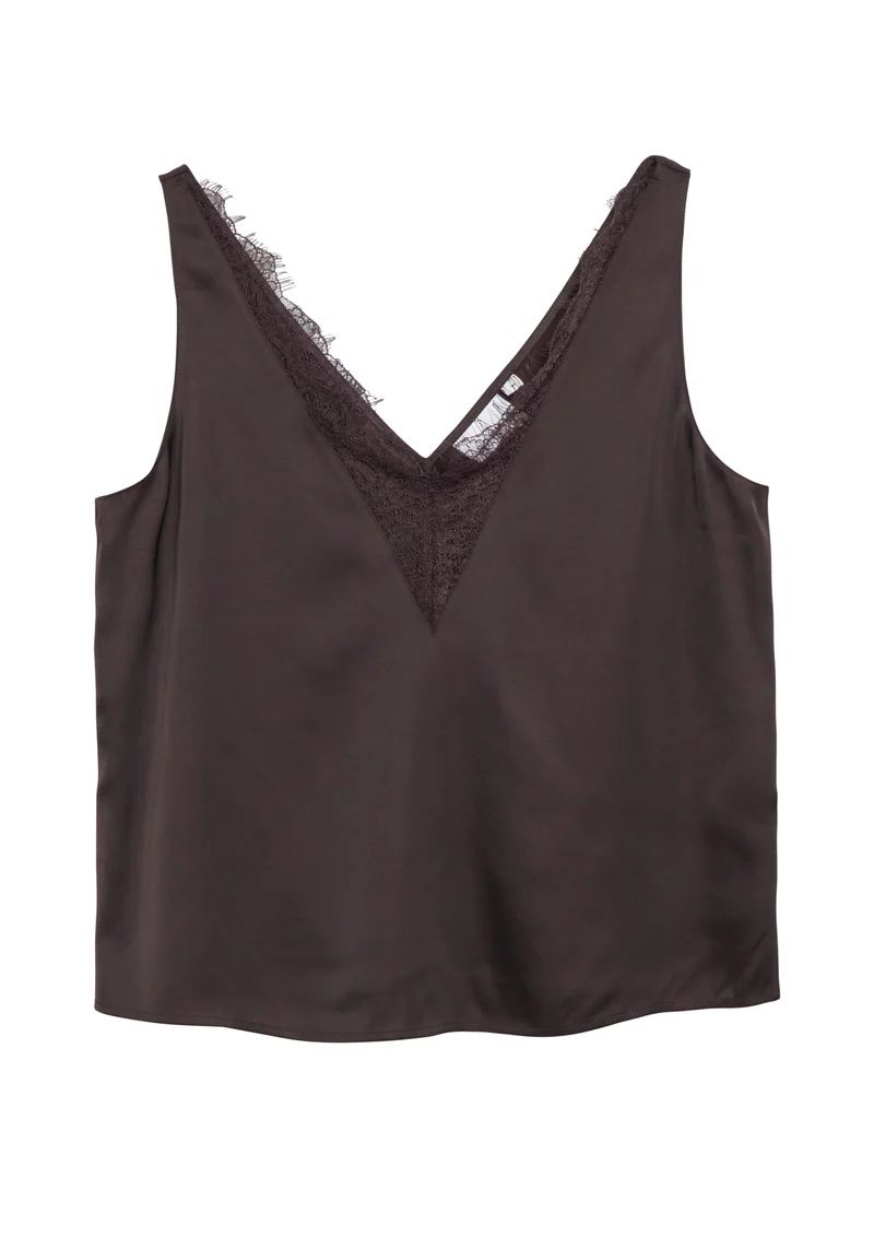 Satintop mit Spitze