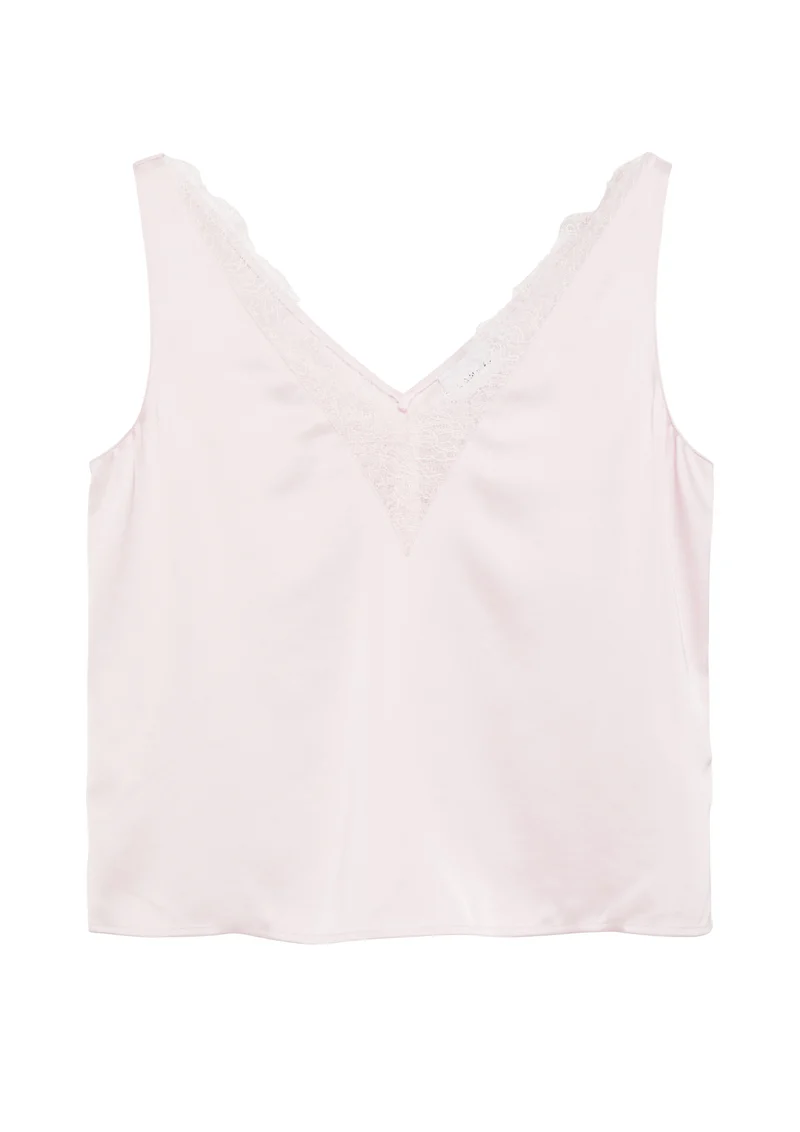 Satintop mit Spitze