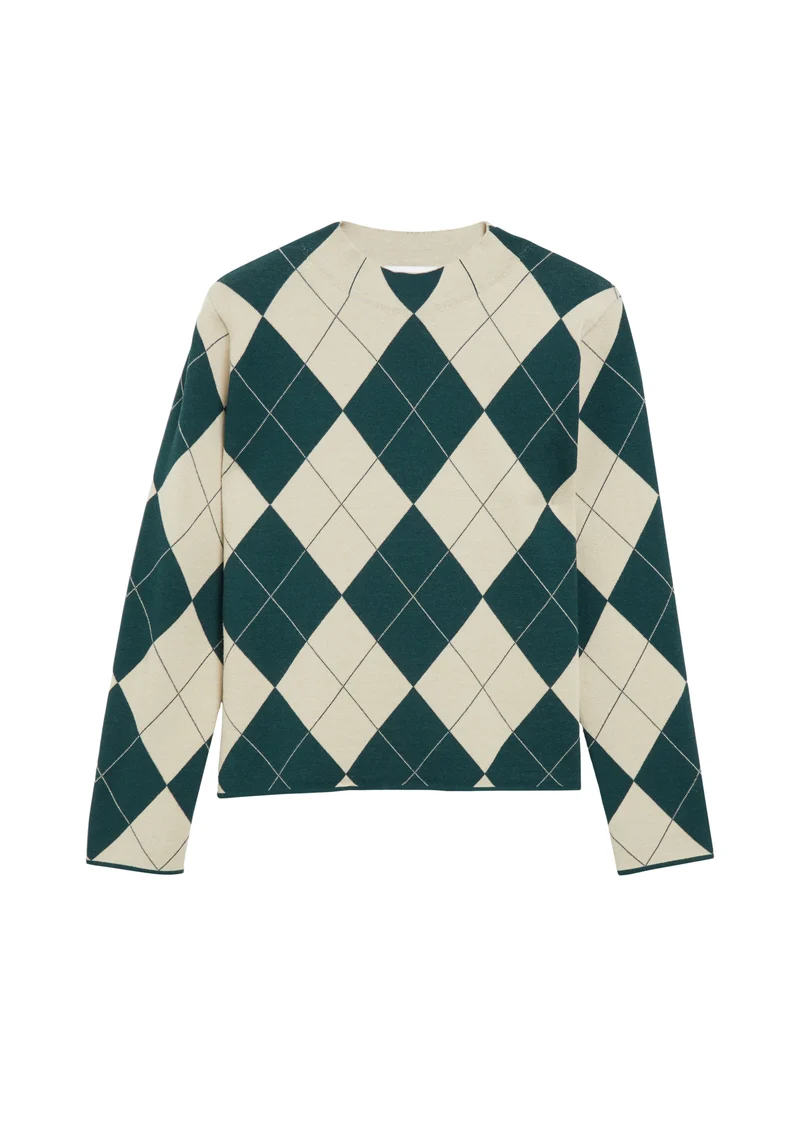 Jacquard-Pullover mit Allover-Muster