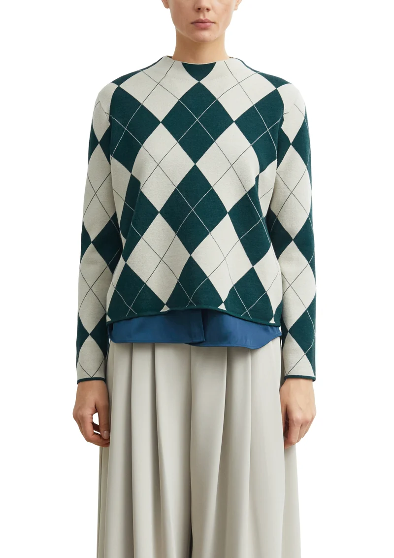 Jacquard-Pullover mit Allover-Muster