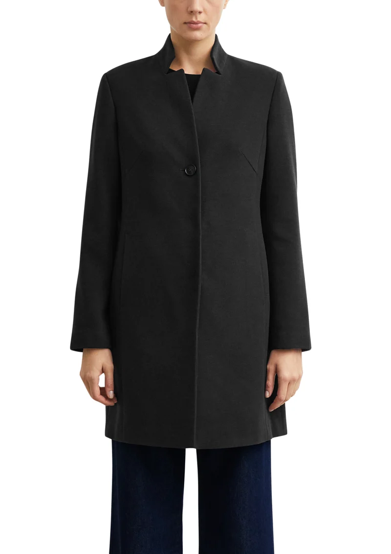 Taillierter Blazer-Mantel aus Viskosemix