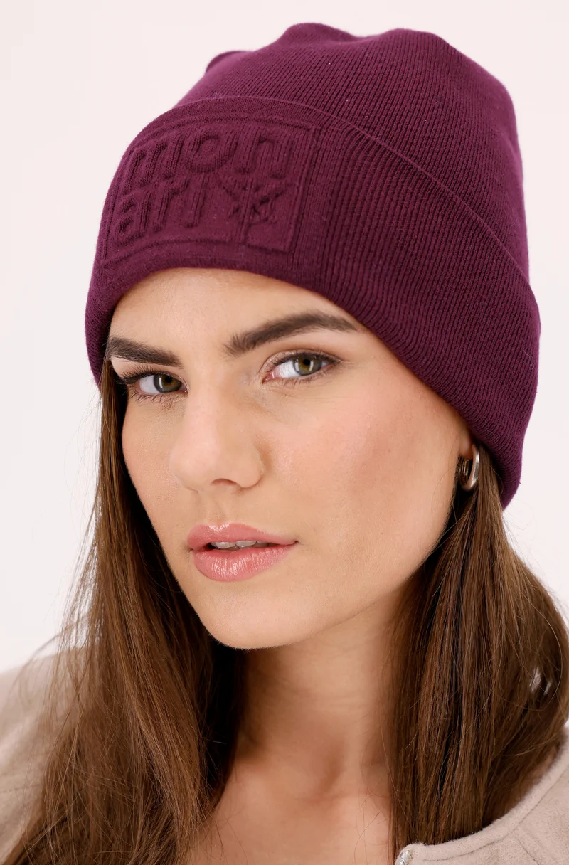 Strickmütze mit Logo