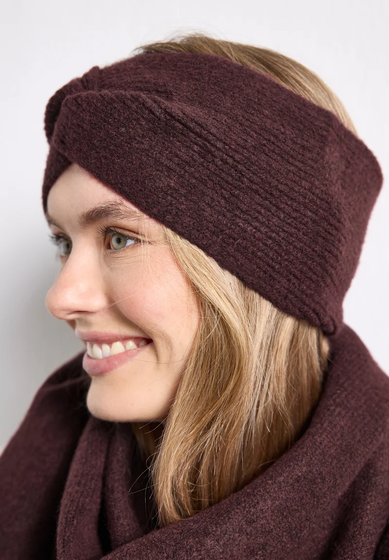 Feinstrick Stirnband mit Knotendetail