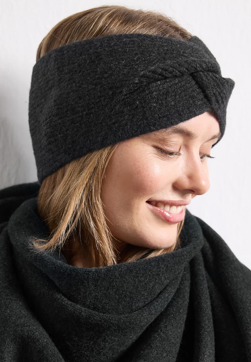 Feinstrick Stirnband mit Knotendetail