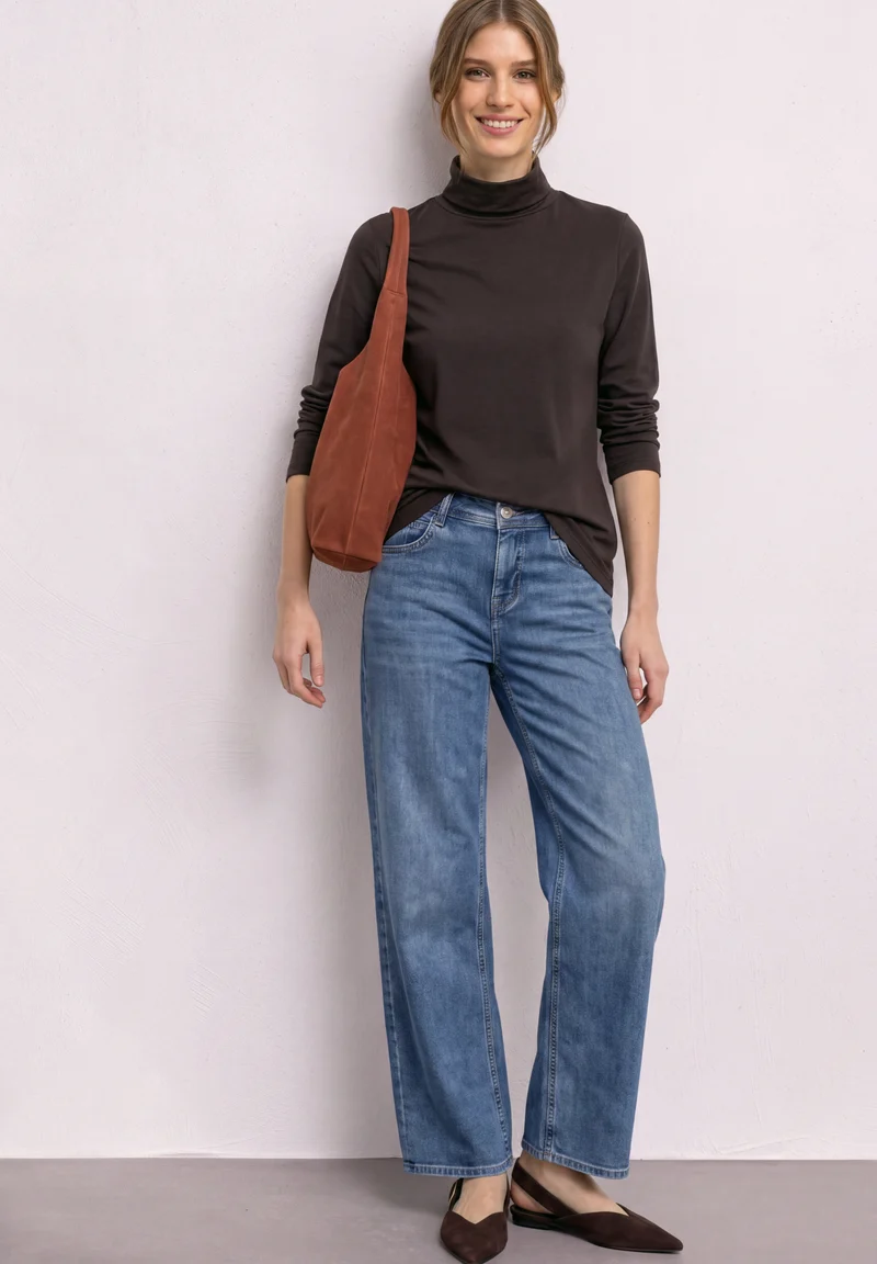 Langarmshirt mit Rollkragen