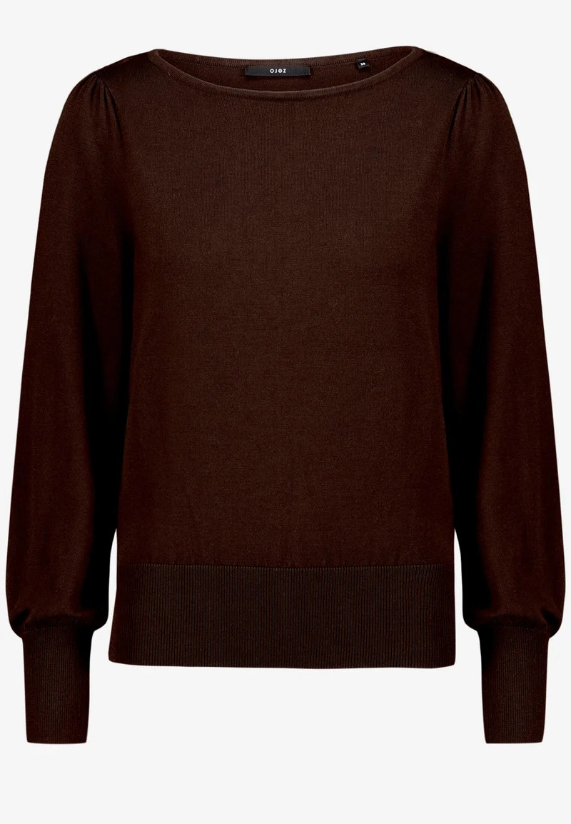 Feinstrickpullover mit U-Boot Ausschnitt