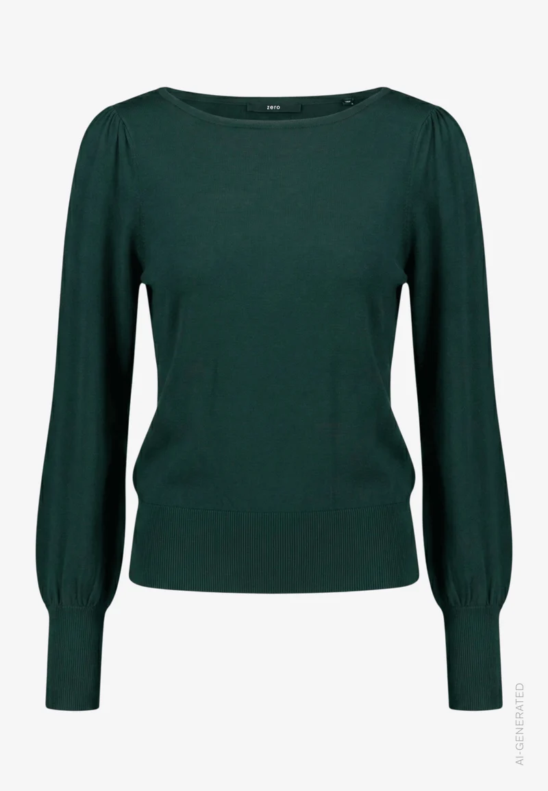 Feinstrickpullover mit U-Boot Ausschnitt