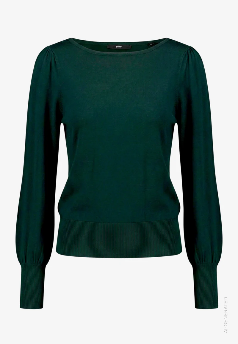 Feinstrickpullover mit U-Boot Ausschnitt