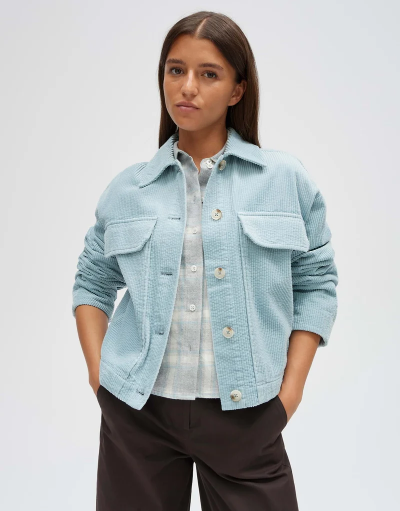 HANNJA Cordjacke im Boxy Fit