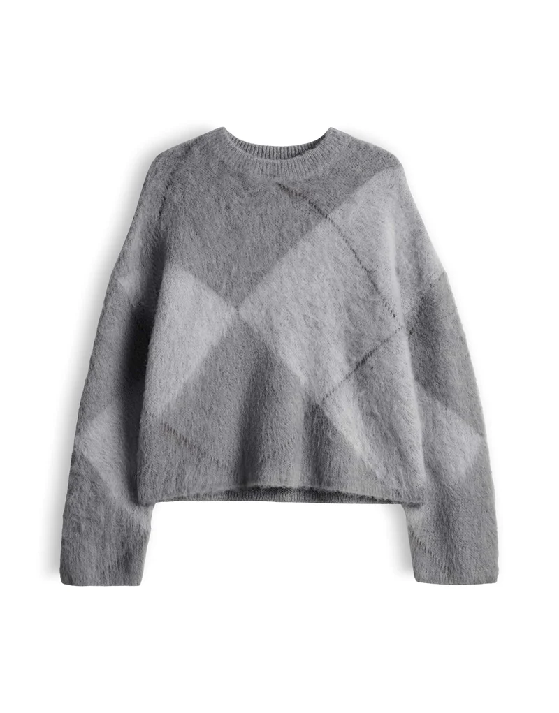 PARGYLE Strickpullover mit Argyle Rautenmuster