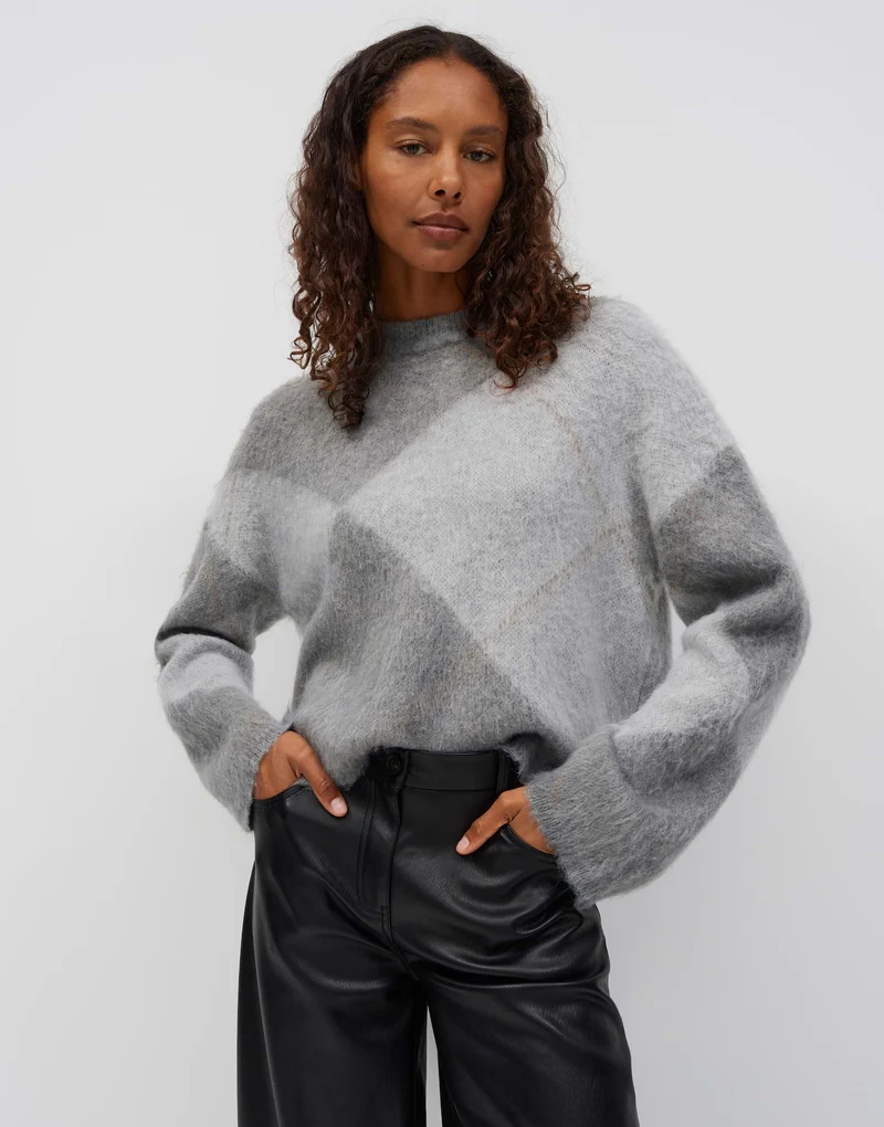 PARGYLE Strickpullover mit Argyle Rautenmuster