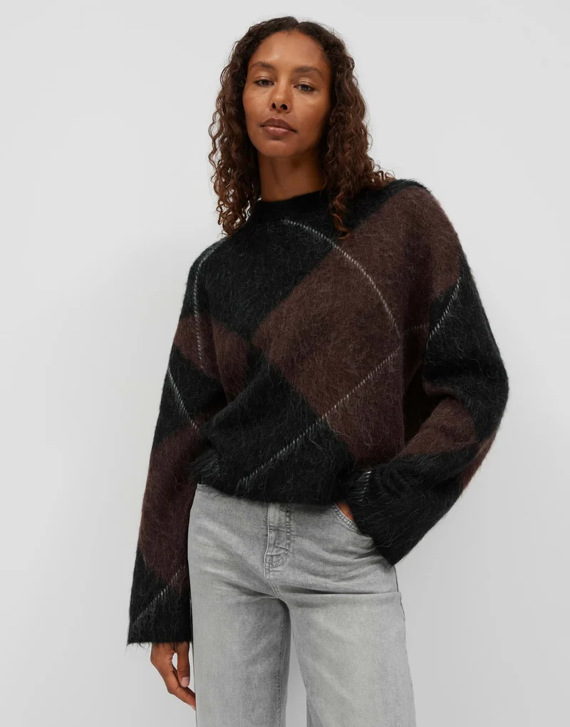 PARGYLE Strickpullover mit Argyle Rautenmuster