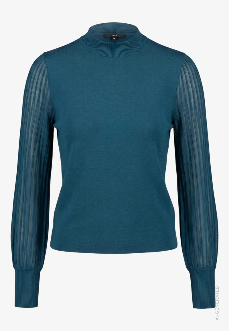 Pullover mit transparenten Ärmeln