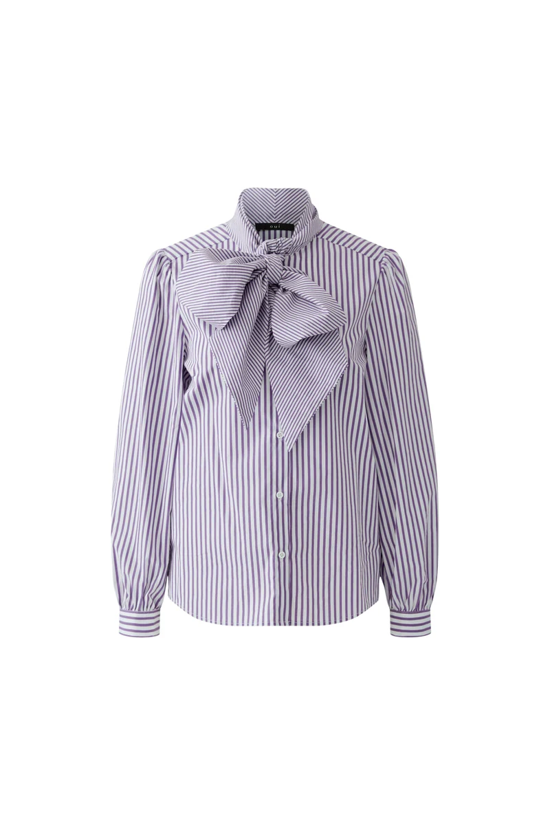 Schluppenbluse mit Puffärmel