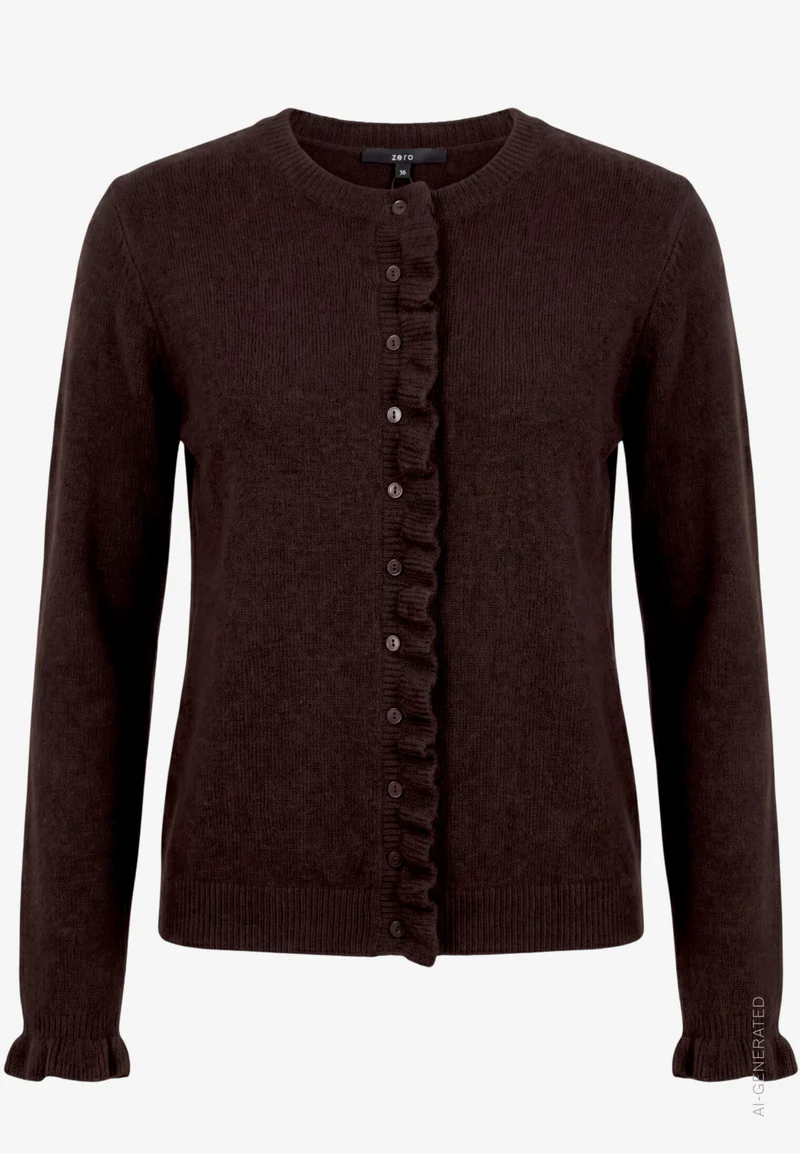 Strickjacke mit Rüschen