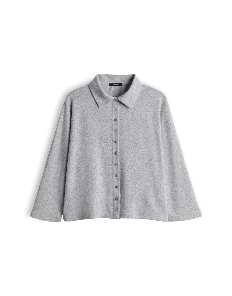 SUTTI Boxy Blusenshirt in Mélange Optik