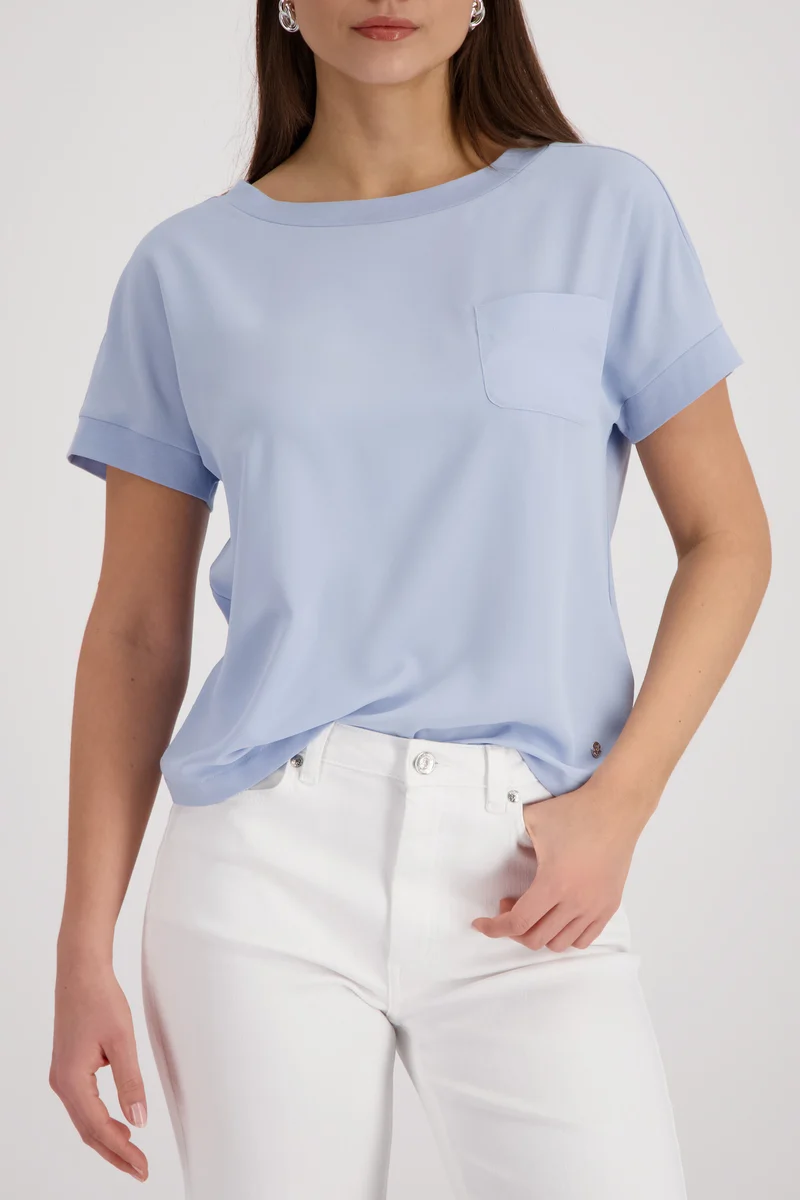 Bluse mit Brusttasche