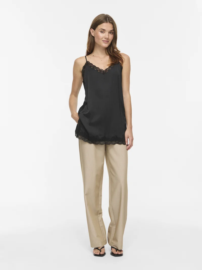 VIONARA Tanktop mit Spitzendetail