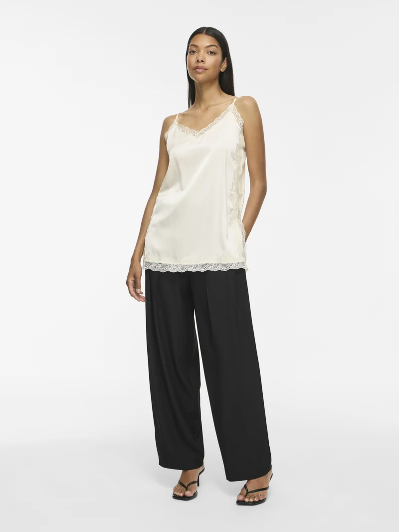 VIONARA Tanktop mit Spitzendetail