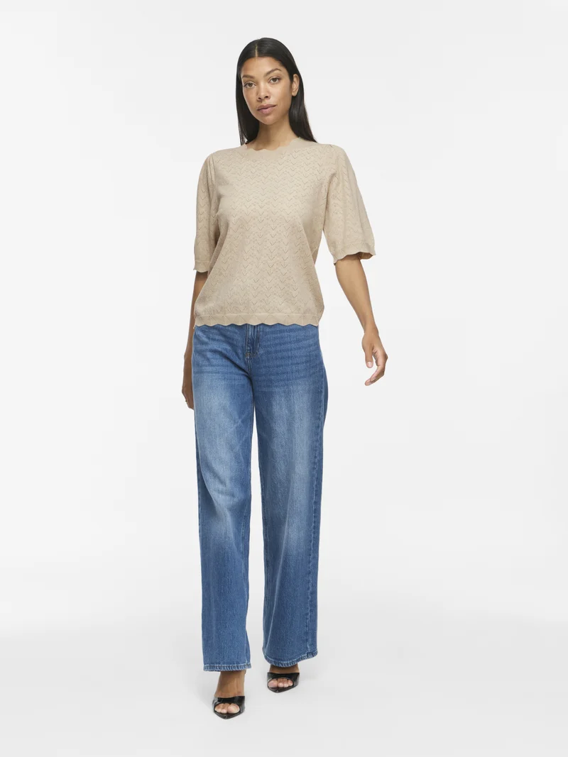VIEMI Strick-Shirt mit Halbarm