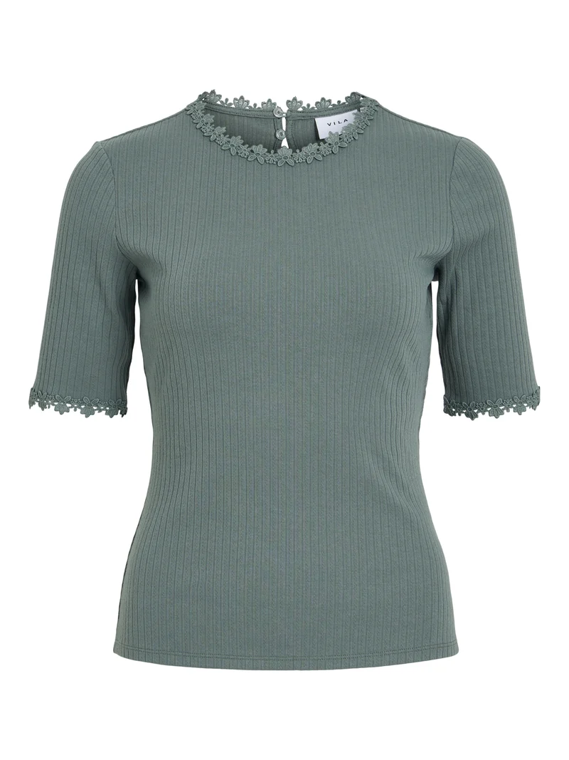 VIBABIA T-Shirt mit Spitzendetail