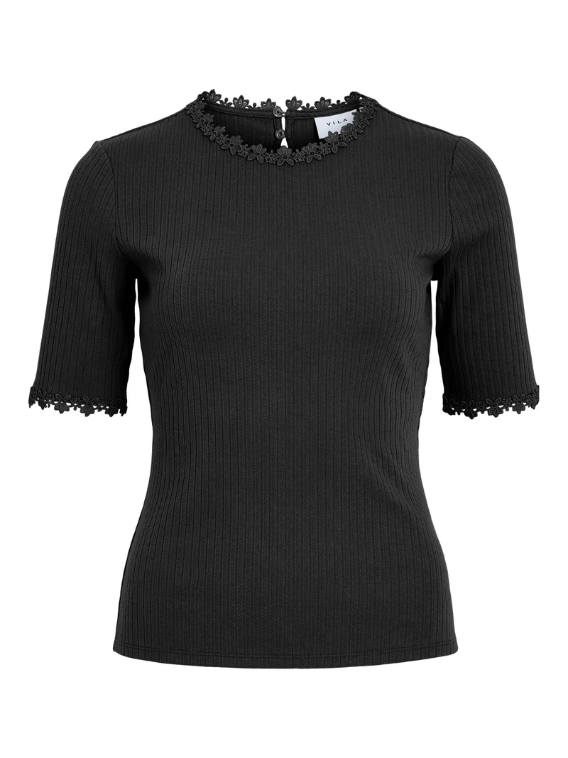 VIBABIA T-Shirt mit Spitzendetail