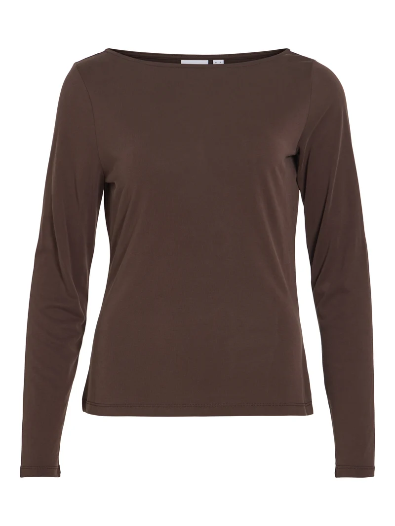 VIMODALA Langarmshirt im Basic-Look