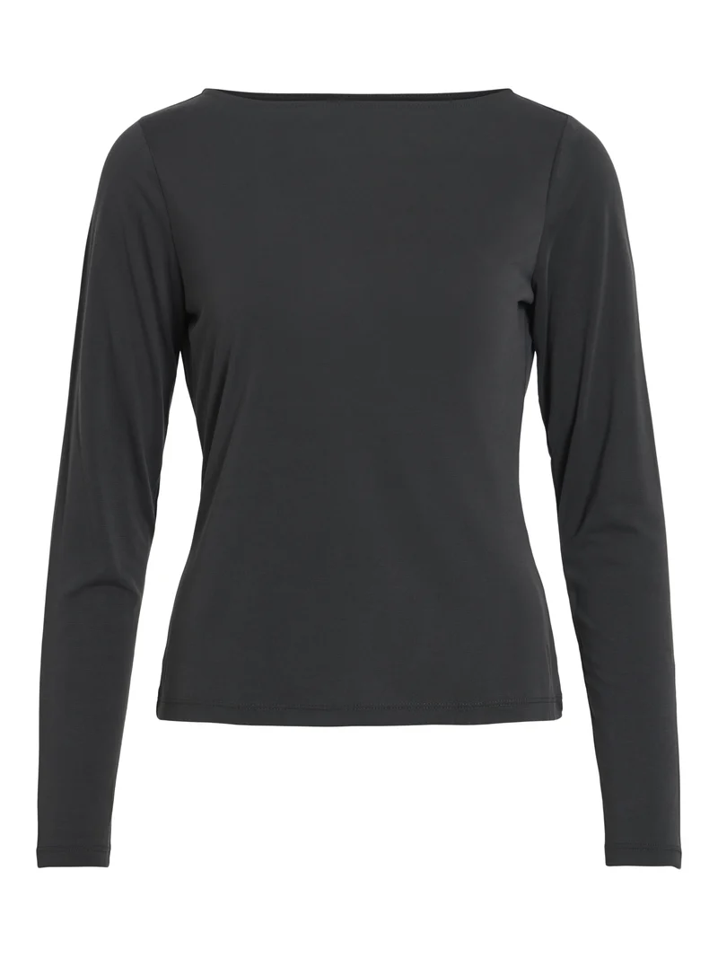 VIMODALA Langarmshirt im Basic-Look