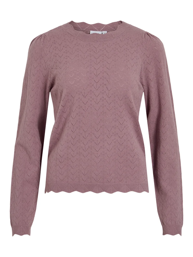 VIFEMI Pointelle Strickpullover
