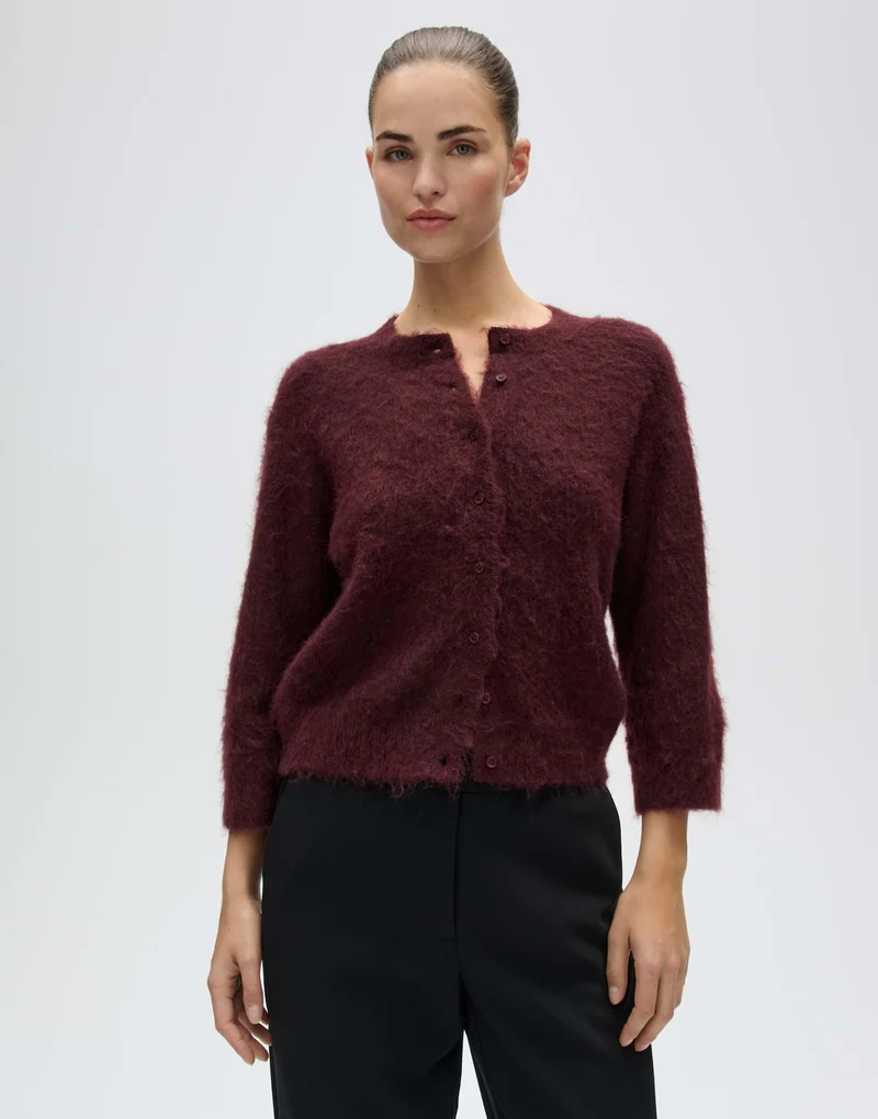 DISILLE Cardigan aus Fuzzy-Effektgarn