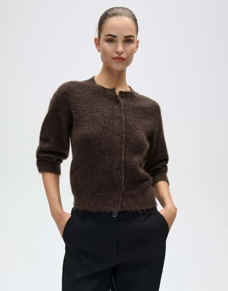 DISILLE Cardigan aus Fuzzy-Effektgarn
