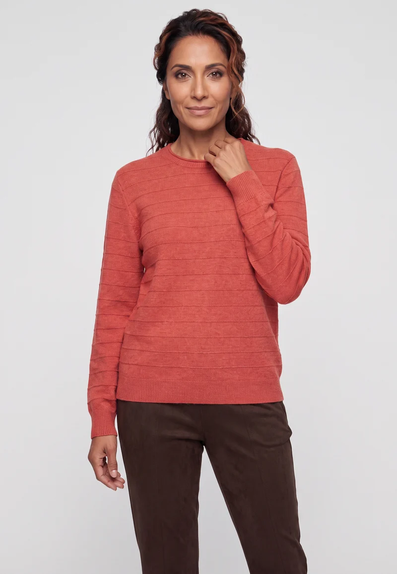 Strickpullover mit strukturierter Garnoptik und