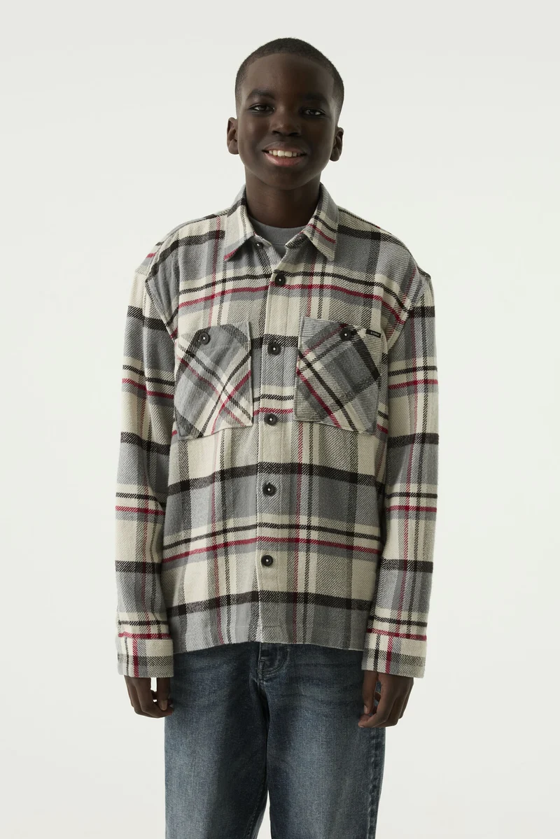 Garcia: Overshirt aus Baumwolltwill mit Karomuster