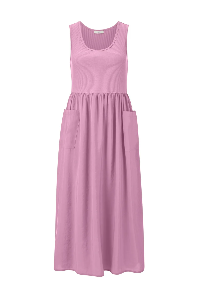 Midikleid mit Ripp-Oberteil