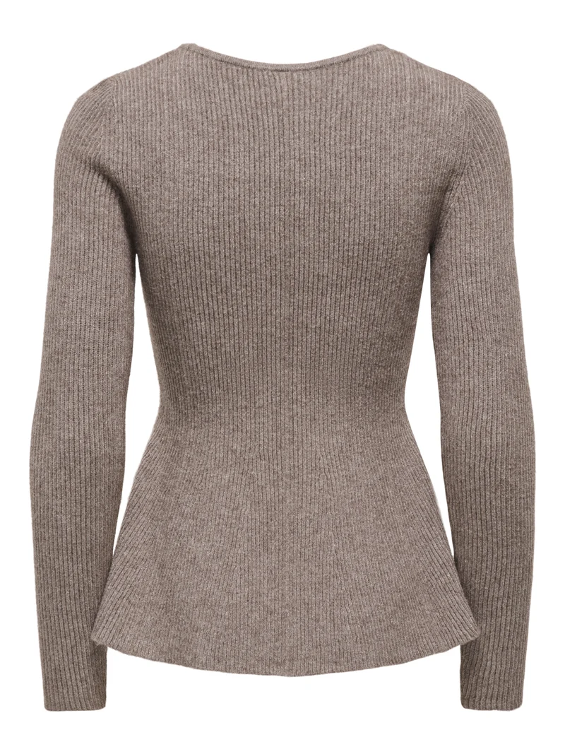 ONLIBI Rippstrick-Pullover mit Peplum
