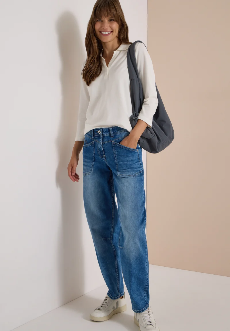 SCARLETT High Waist Barrel Leg Jeans