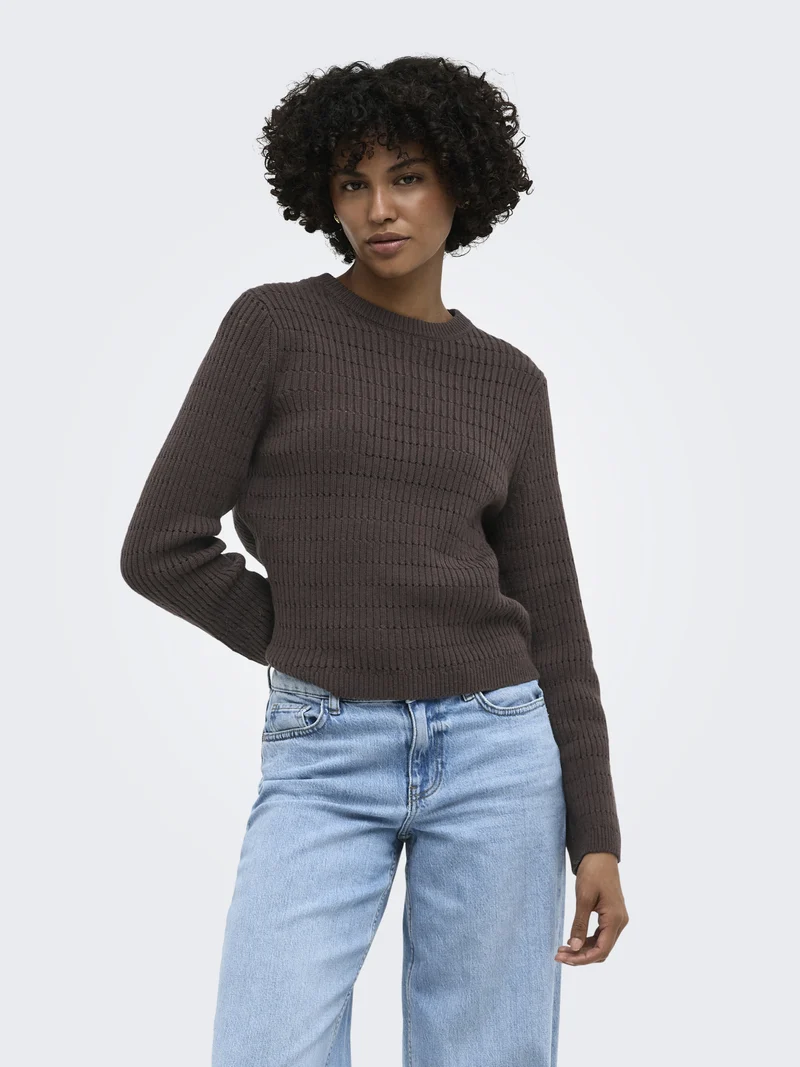 ONLAVIA Pointelle-Strickpullover