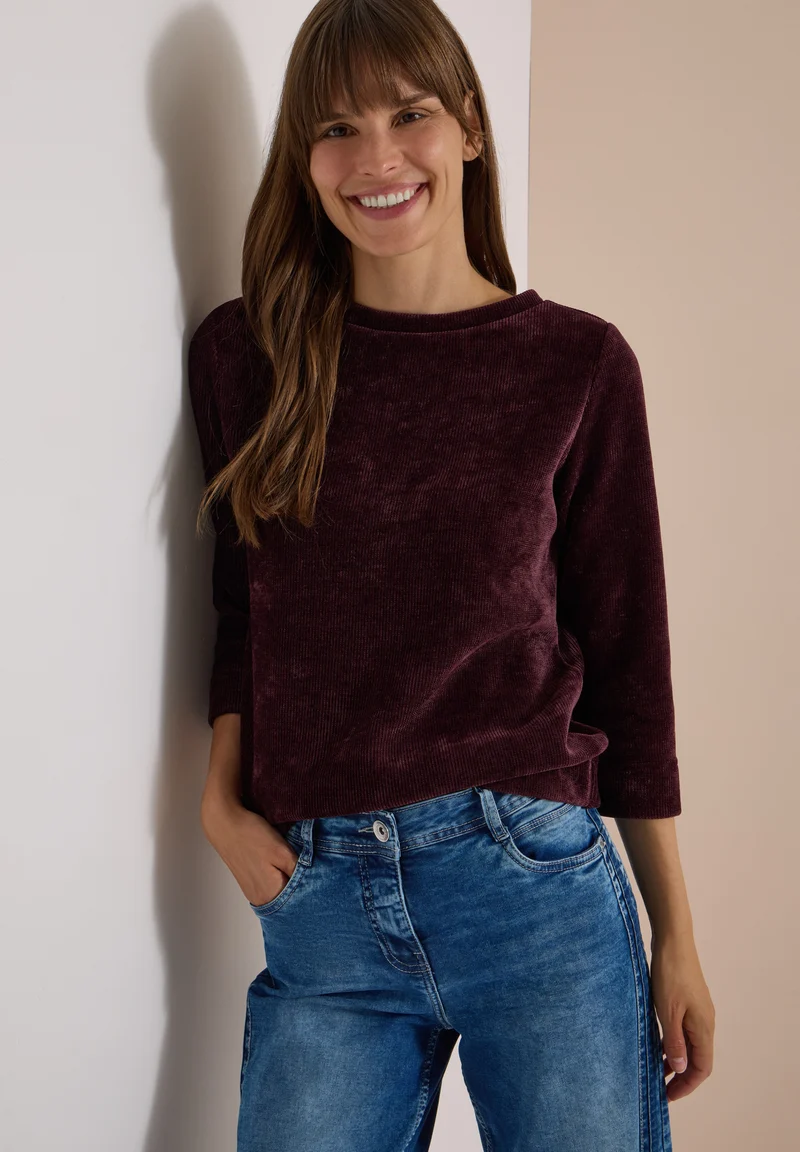 3/4-Arm Shirt aus Cord