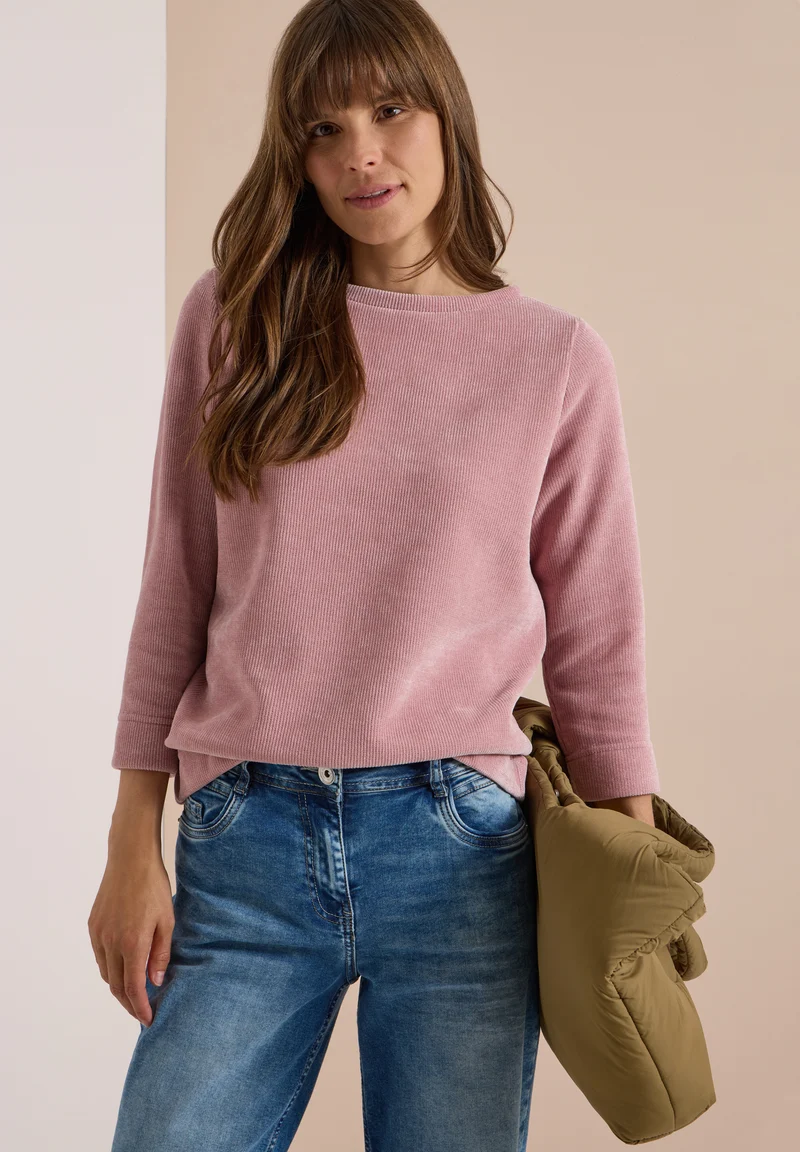 3/4-Arm Shirt aus Cord
