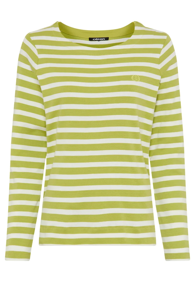 Shirt mit Rundhalsausschnitt und feiner Rippstruktur