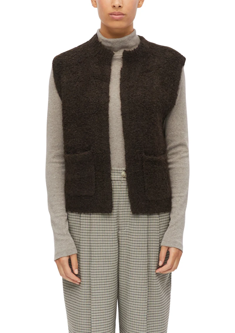 s.Oliver Ärmellose Strickjacke im Wollmix