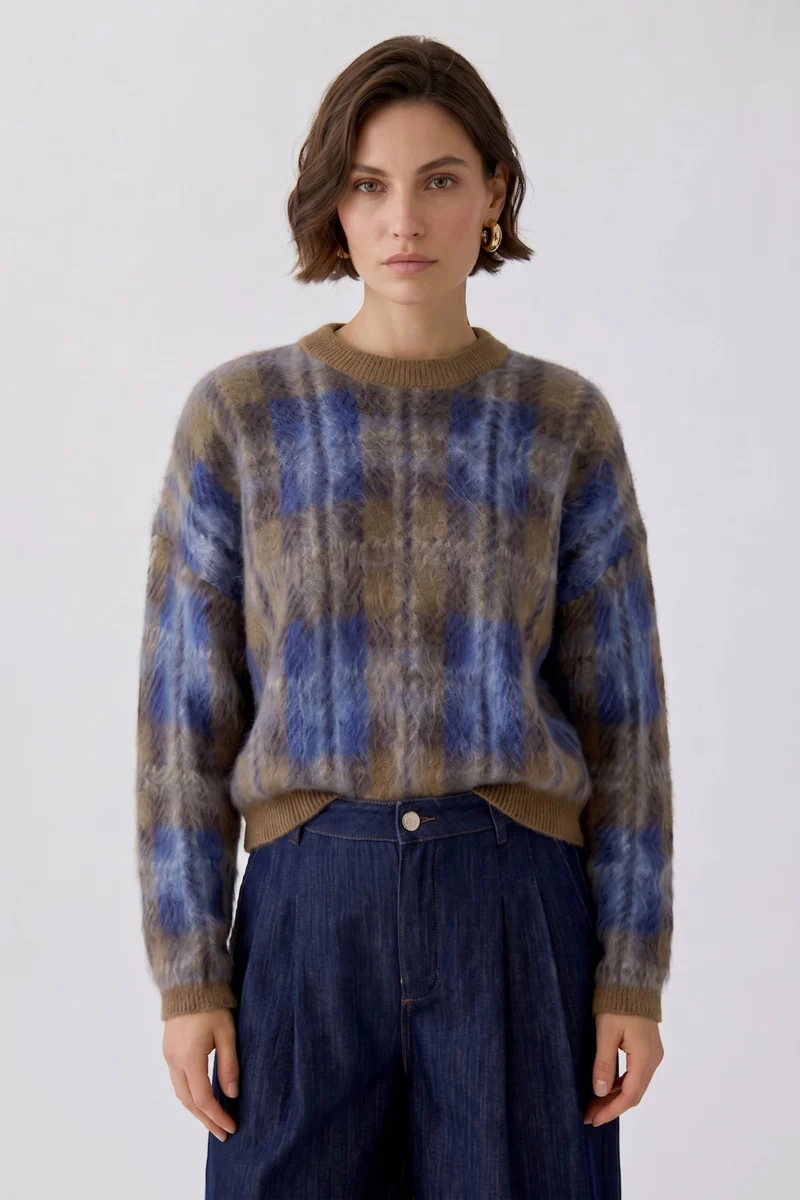 Kuscheliger Pullover mit Wolle und Mohair