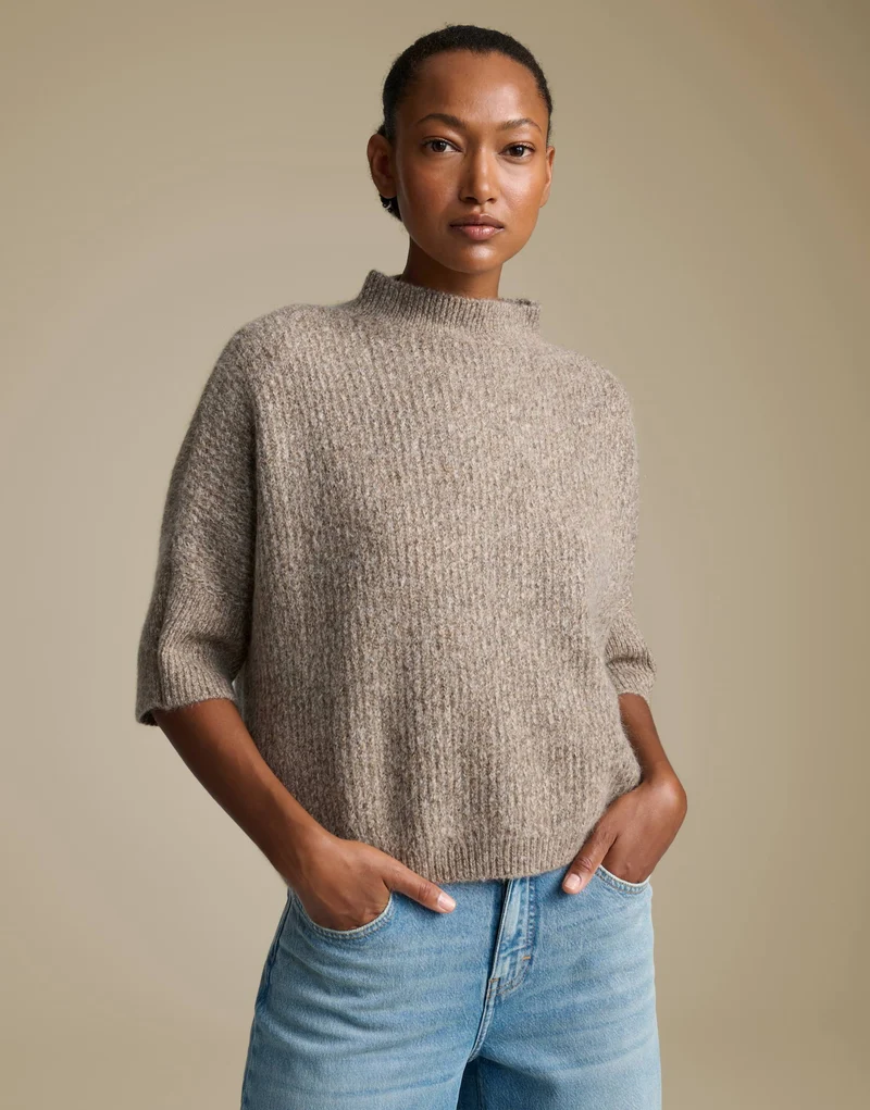 TALESSA Cape-Pullover aus Wolle Mohair Mix