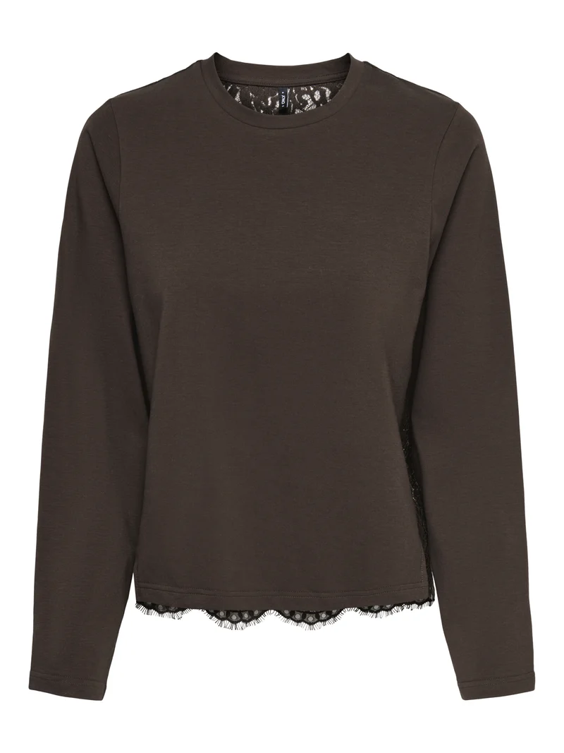 ONLLANIA Langarmshirt mit Spitzendetail