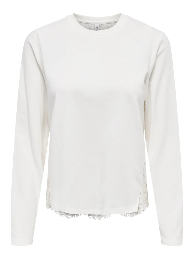 ONLLANIA Langarmshirt mit Spitzendetail