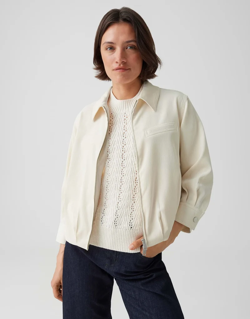 HAMONA Cordjacke mit Ballonsaum