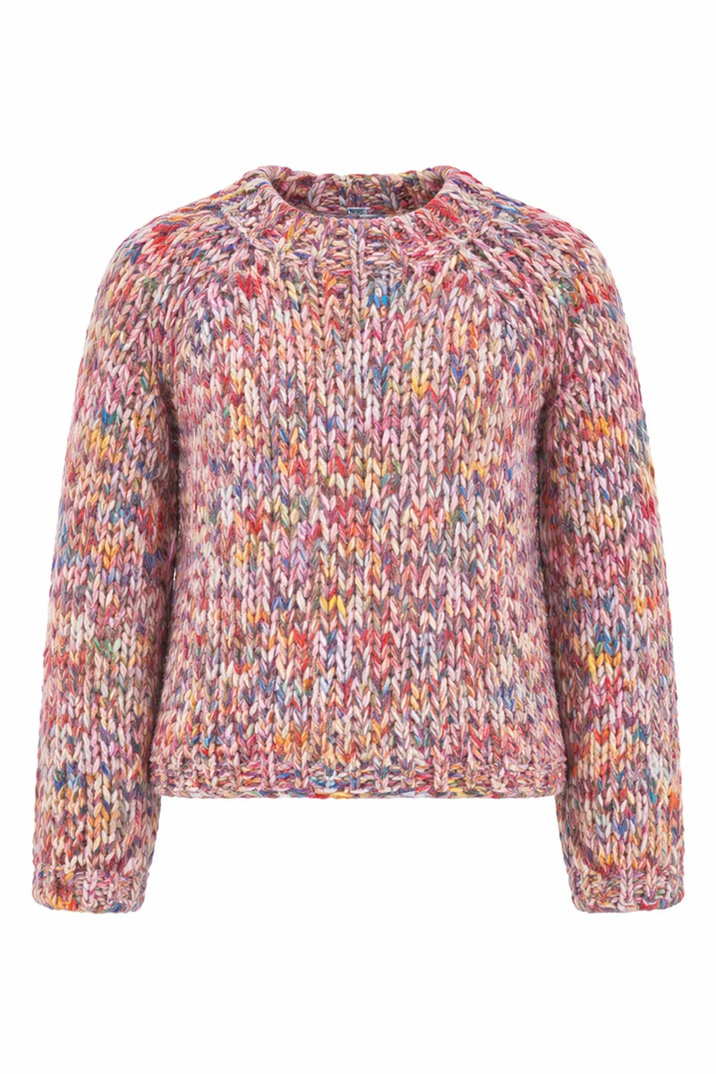 Multicoloured Mock Neck Pullover