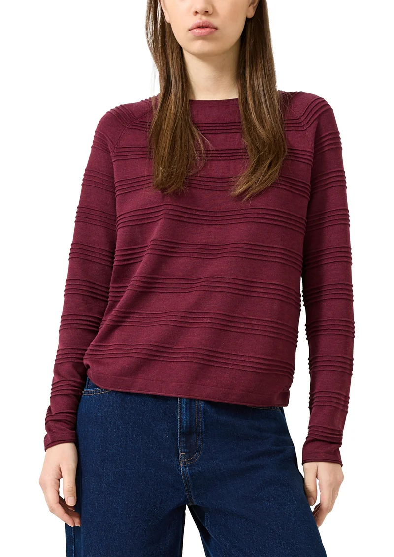 Q/S by s.Oliver Strickpullover mit Streifen und Raglanärmeln
