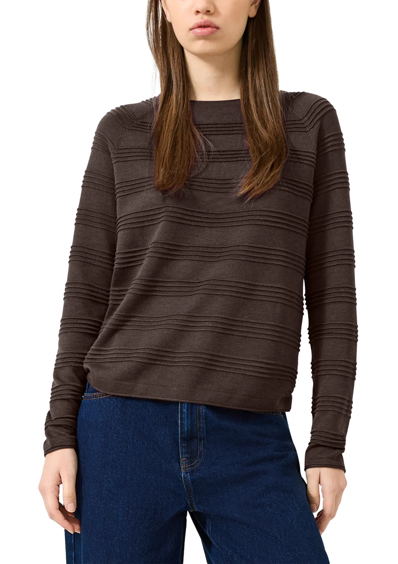 Q/S by s.Oliver Strickpullover mit Streifen und Raglanärmeln